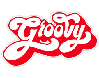 Groovy Sticker | Trendy, Weird, Fun Stickers for Your Water Bottle or Laptop | FREE SHIPPING