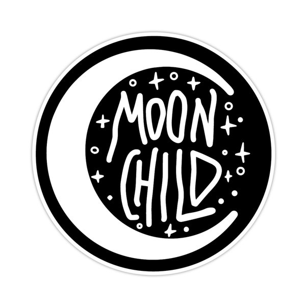 Moon Child Sticker | Trendy, Weird, Fun Stickers for Your Water Bottle or Laptop | FREE SHIPPING