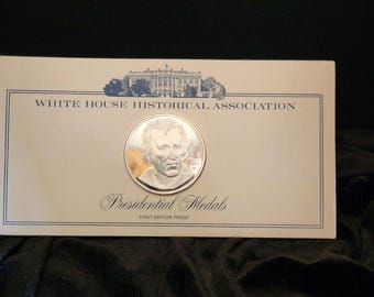 1972 Andrew Jackson White House Historical Presidential Coin Medal Silver