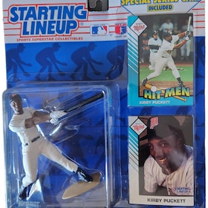 1993 Kenner MLB Kirby Pucket Startaufstellung Karte und Figur