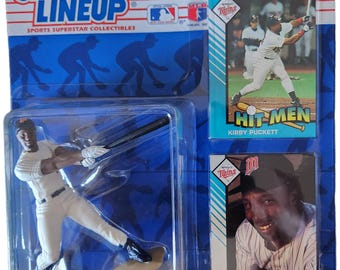 1993 Kenner MLB Kirby Pucket Starting lineup card and figurine