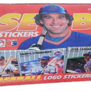 Fleer Baseball 1989, adesivi con logo e carte collezionabili Scatola di cera SIGILLATA