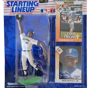 1993 Kenner MLB Ken Griffey Jr Start Lineup Karte und Figur