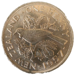 1957 Neuseeland ein Penny