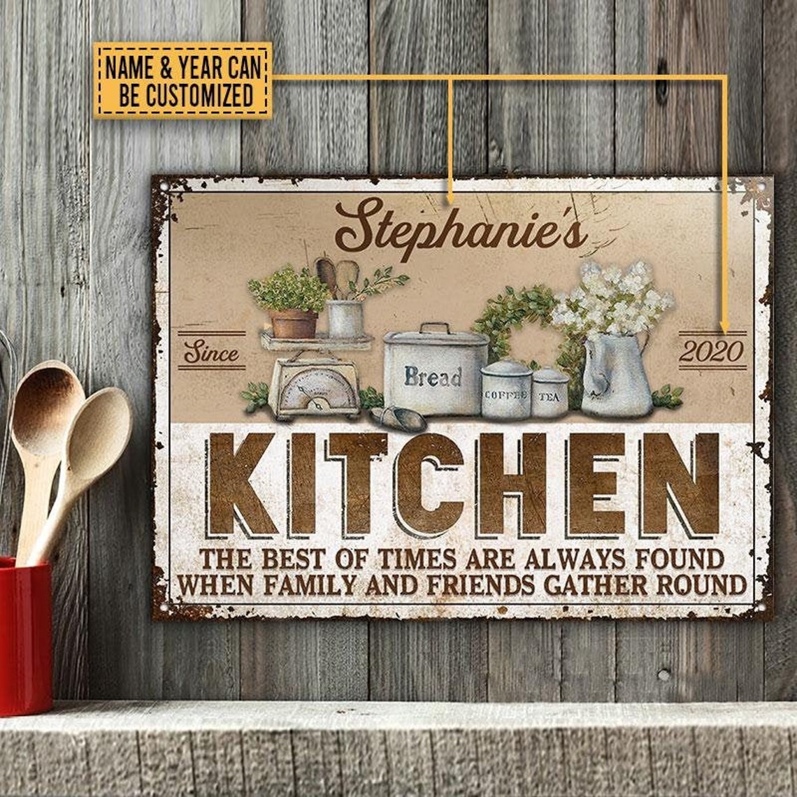 Custom Kitchen Metal Sign Farm Kitchen Sign Kitchen Sign Etsy