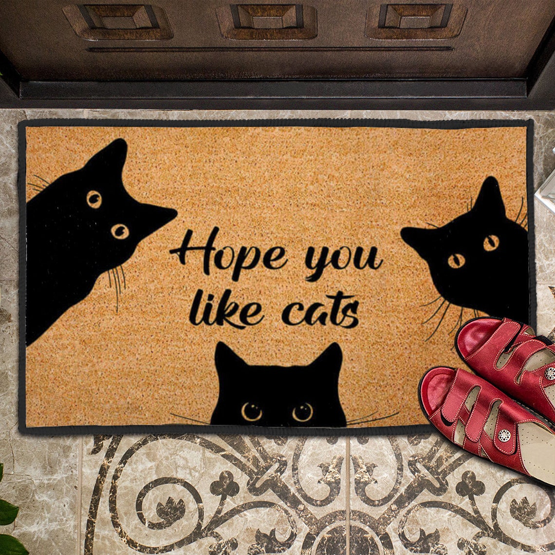 Hope You Like Cats Doormat Doormat Cat Lover Etsy