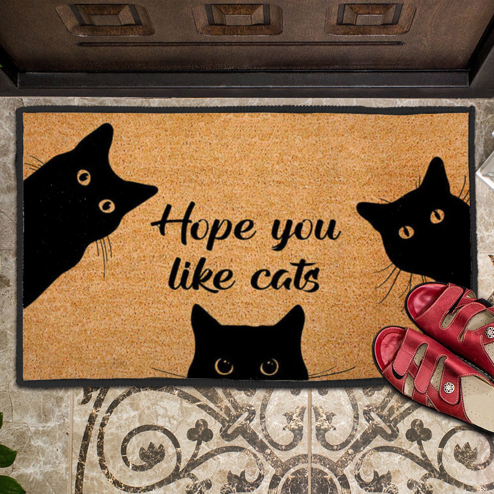 Hope You Like Cats Doormat Doormat Cat Lover Etsy