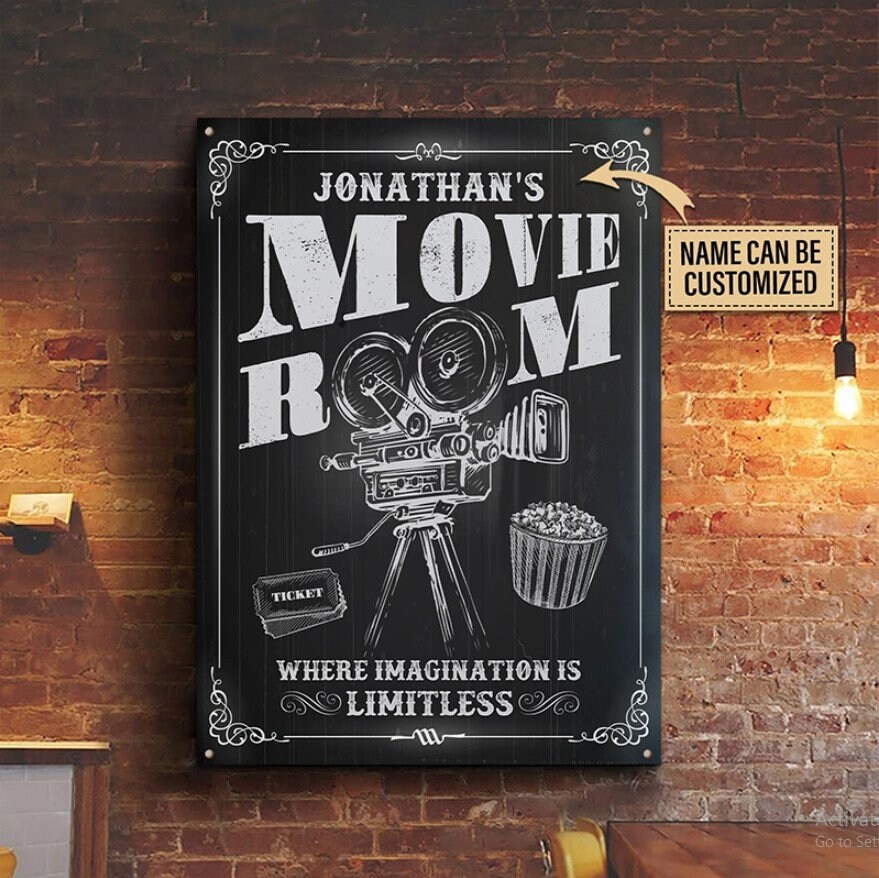 Movie Room Sign Movie Room Decor Home Theater Decor Theater | Etsy