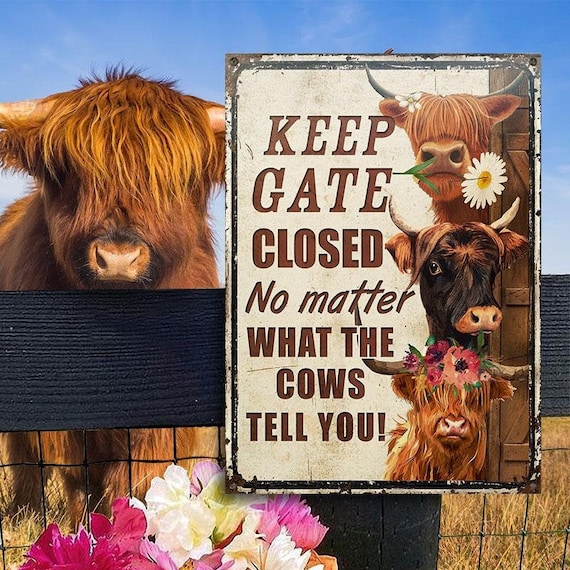 Cow Signs Personalized Cow Sign Cow Farm Sign Cow Door | Etsy