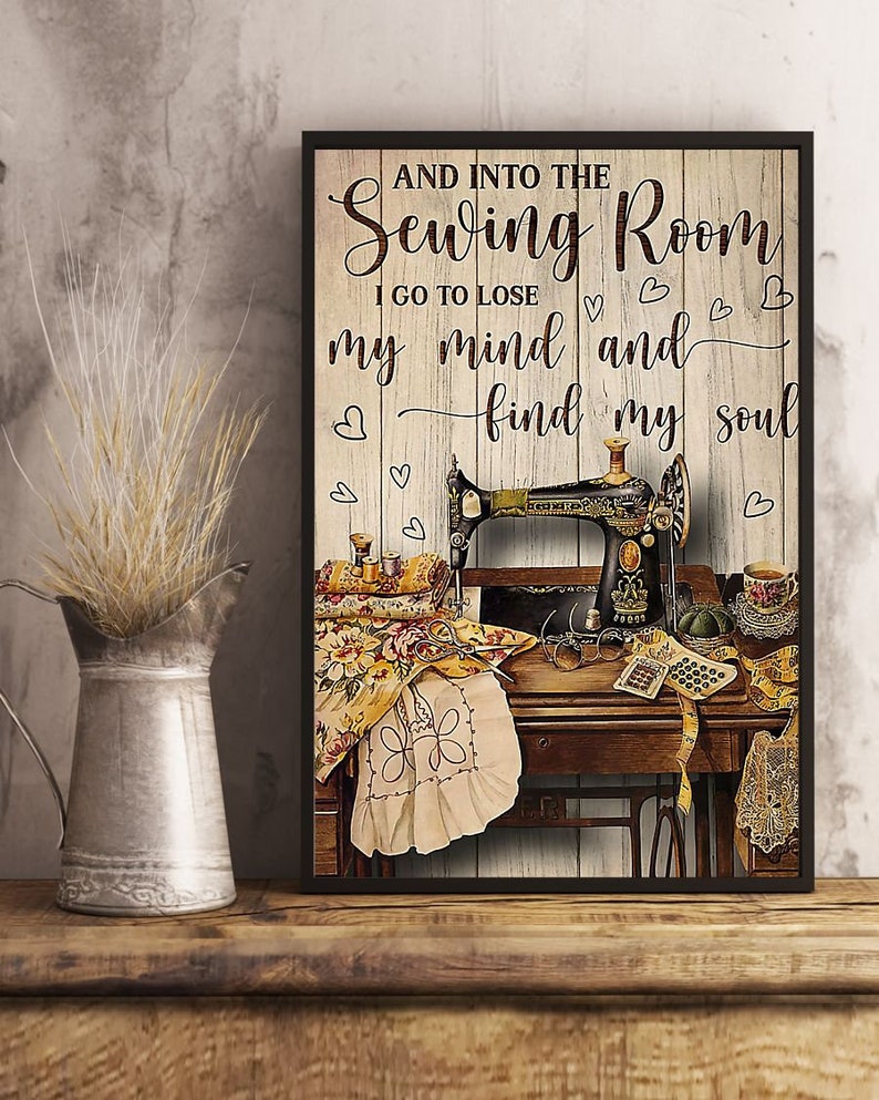 And Into The Sewing Room Poster I Go To Lose My Mind and Etsy