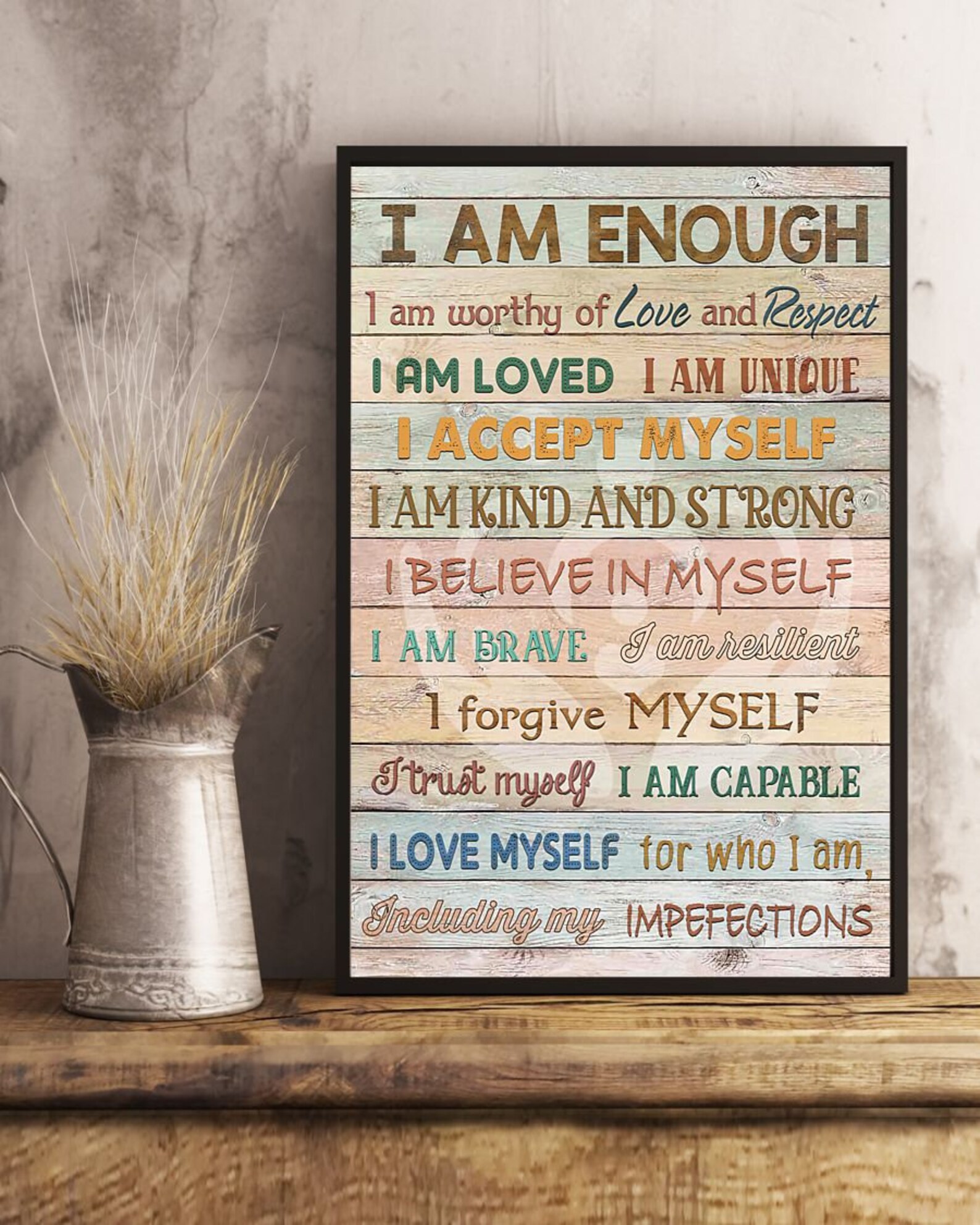 Buy 1 Get 1 I Am Enough I Am Worthy Of Love And Respect I Etsy