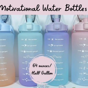 64 oz Motivational Water Bottle