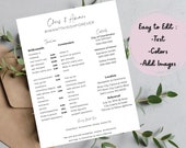 Wedding Day Timeline Template: Bridesmaids & Groomsmen Schedule (Digital Download)