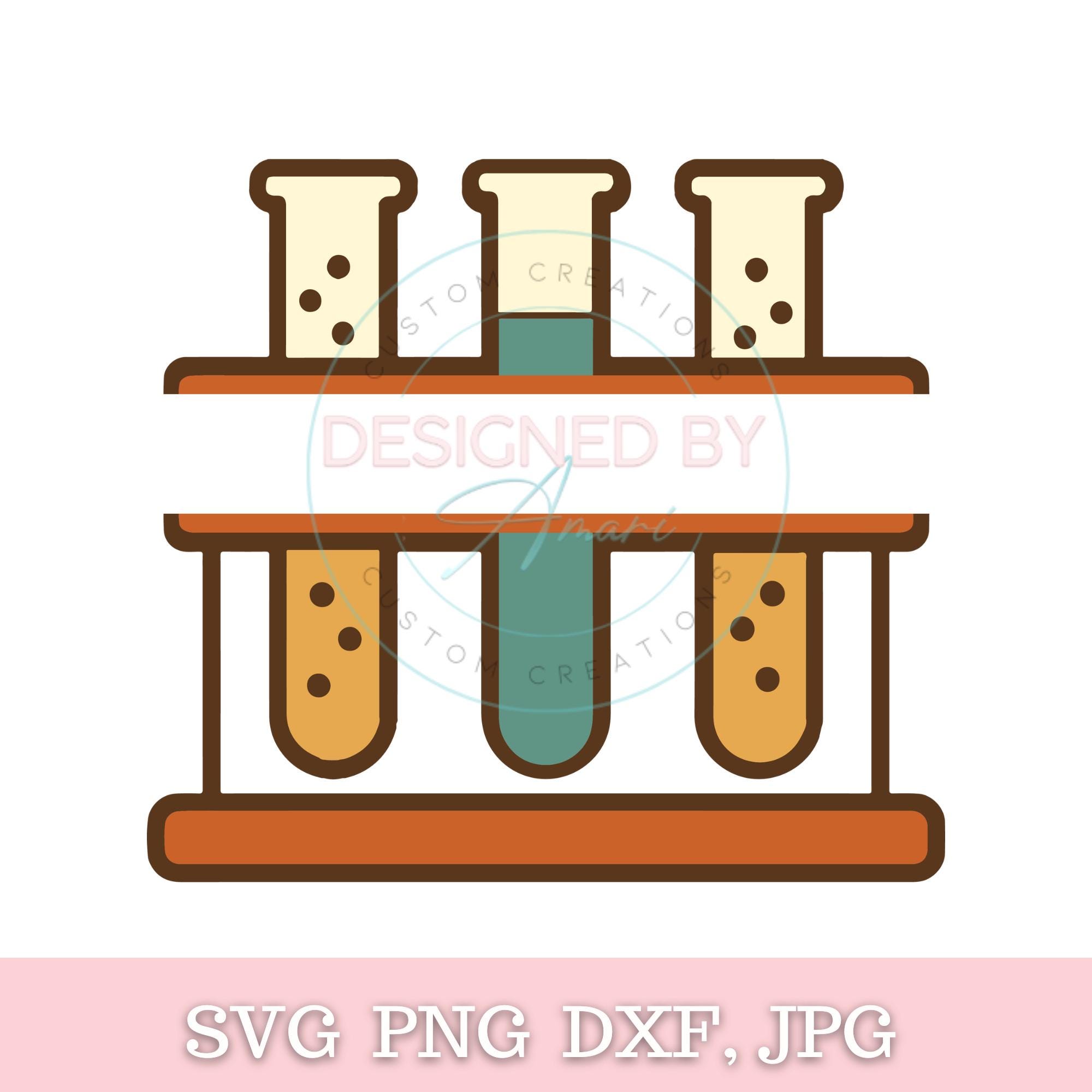 Retro Science Lab SVG: Test Tube Rack Monogram (digital Download) - Etsy