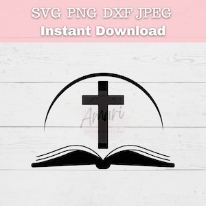Church Logo Design, Bible Svg, Religious Clipart File Bundle