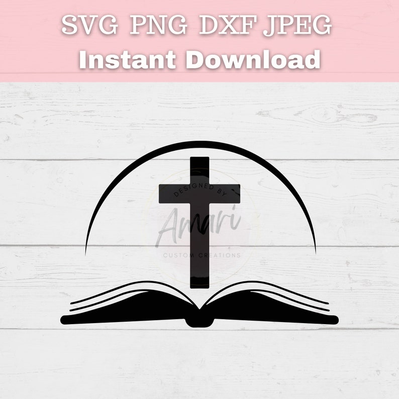 Church Logo Design, Bible Svg, Religious Clipart File Bundle image 1