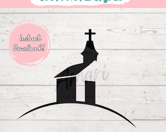 Church Logo SVG: Church Vector Files (Digital Download)