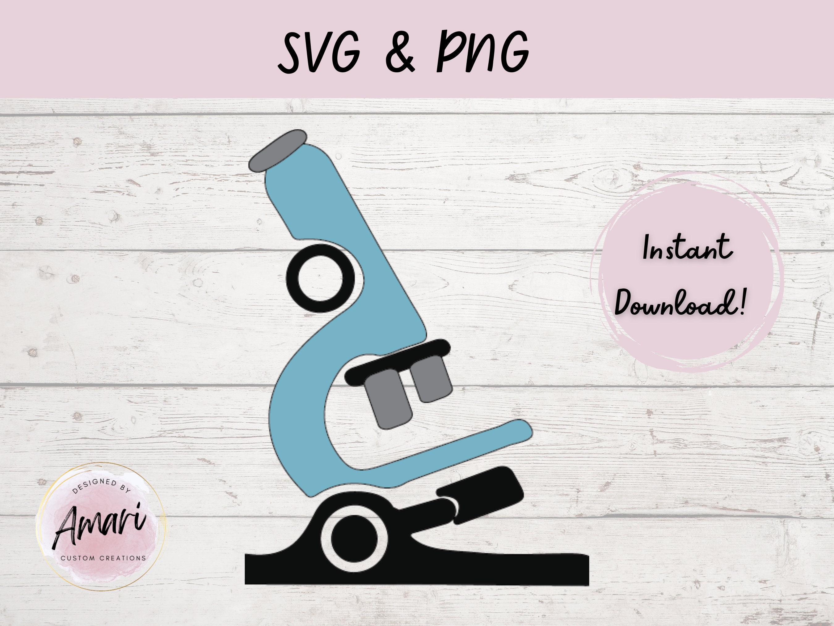 Microscope SVG & PNG Laboratory SVG Microbiology Vector - Etsy Australia