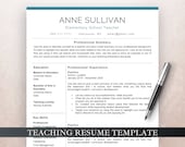 Teacher Resume Template for Word, Teacher CV Template, Elementary Resume, Teaching Resume, Administration Resume, Education Resume Template