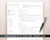 2 Page Resume Template, Simple CV Template for Word and Pages, Cover Letter Included, Clean and Modern Design, Executive Resume