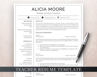 Curriculum per insegnanti, Modello di curriculum per Word e pagine, CV per insegnanti, Curriculum elementare, Curriculum per l'insegnamento, Curriculum amministrativo, Curriculum per l'istruzione