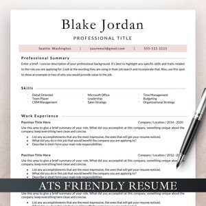 May include: A black and white resume template with the title "ATS Friendly Resume" in bold, white text. The resume template includes sections for professional summary, skills, work experience, and a section for listing accomplishments.