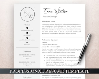 Modello di curriculum, Curriculum creativo per Word e Pages, Modello di CV professionale con lettera di presentazione, Modello di curriculum per designer, Curriculum per insegnante