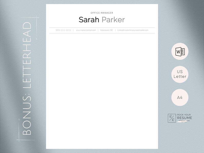 Professional Cv 2 Page Professional Resume Template And Cover Letter Manager Resume Template Instant Download Resume Template For Word Paper Paper Party Supplies Redaktoren Ch