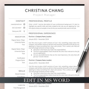Resume Template, Professional Resume Template, Modern Resume and Cover Letter Template, Simple Resume Design, CV Template, 2 page resume
