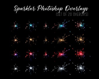20 Sparkler Photshop Overlays