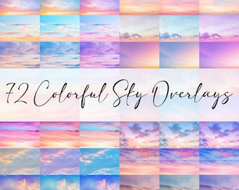 72 Colorful Sky Photoshop Overlays