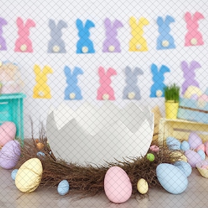 Buntes Studio Osterei Digitaler Hintergrund