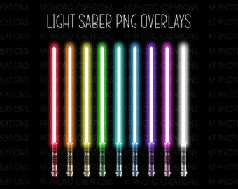 Light Saber PNG Photoshop Overlays
