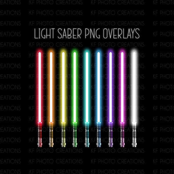 Light Saber PNG Photoshop Overlays