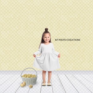 2 PACK - Simple Yellow Easter Studio Digital Background