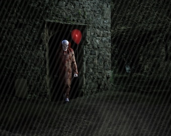 Gruseliger Clown Digitale Kulisse, Gruseliger Clown Digitaler Hintergrund