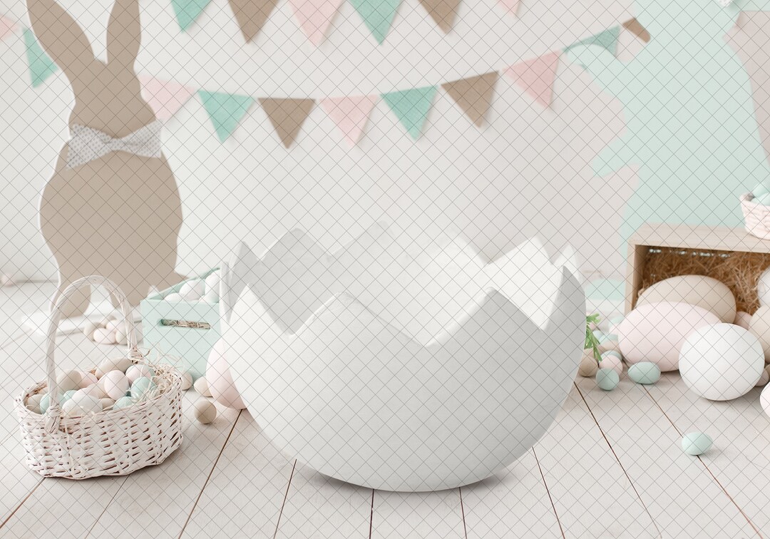 Neutral Easter Egg Digital Background - Etsy
