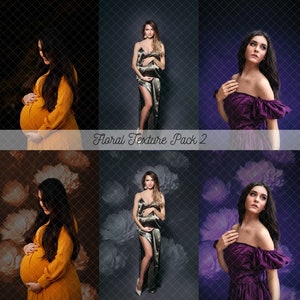 Floral Texture Overlays for Photographers, Maternity Overlays, Portrait Overlays (8 overlays)