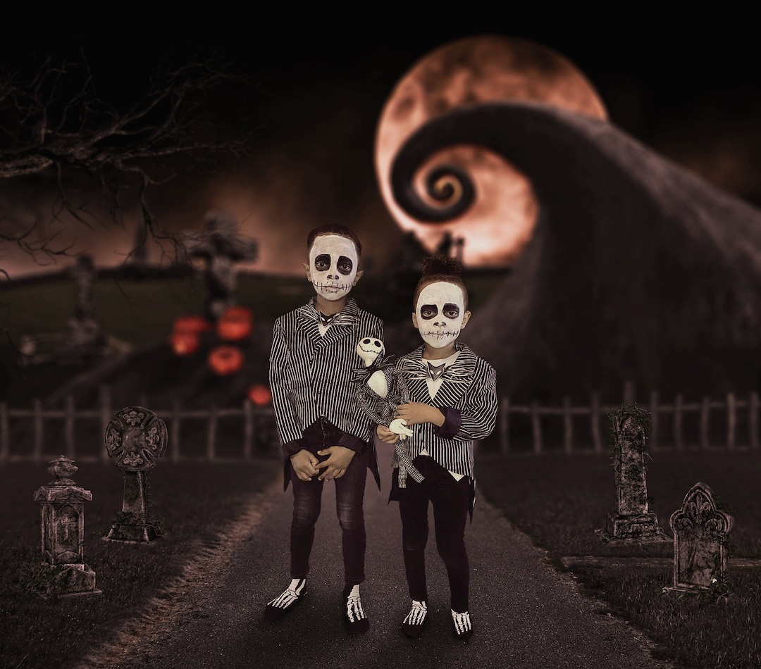 Nightmare Before Christmas Inspired Halloween Digital Backdrop ...