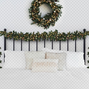 Christmas Bed Digital Background