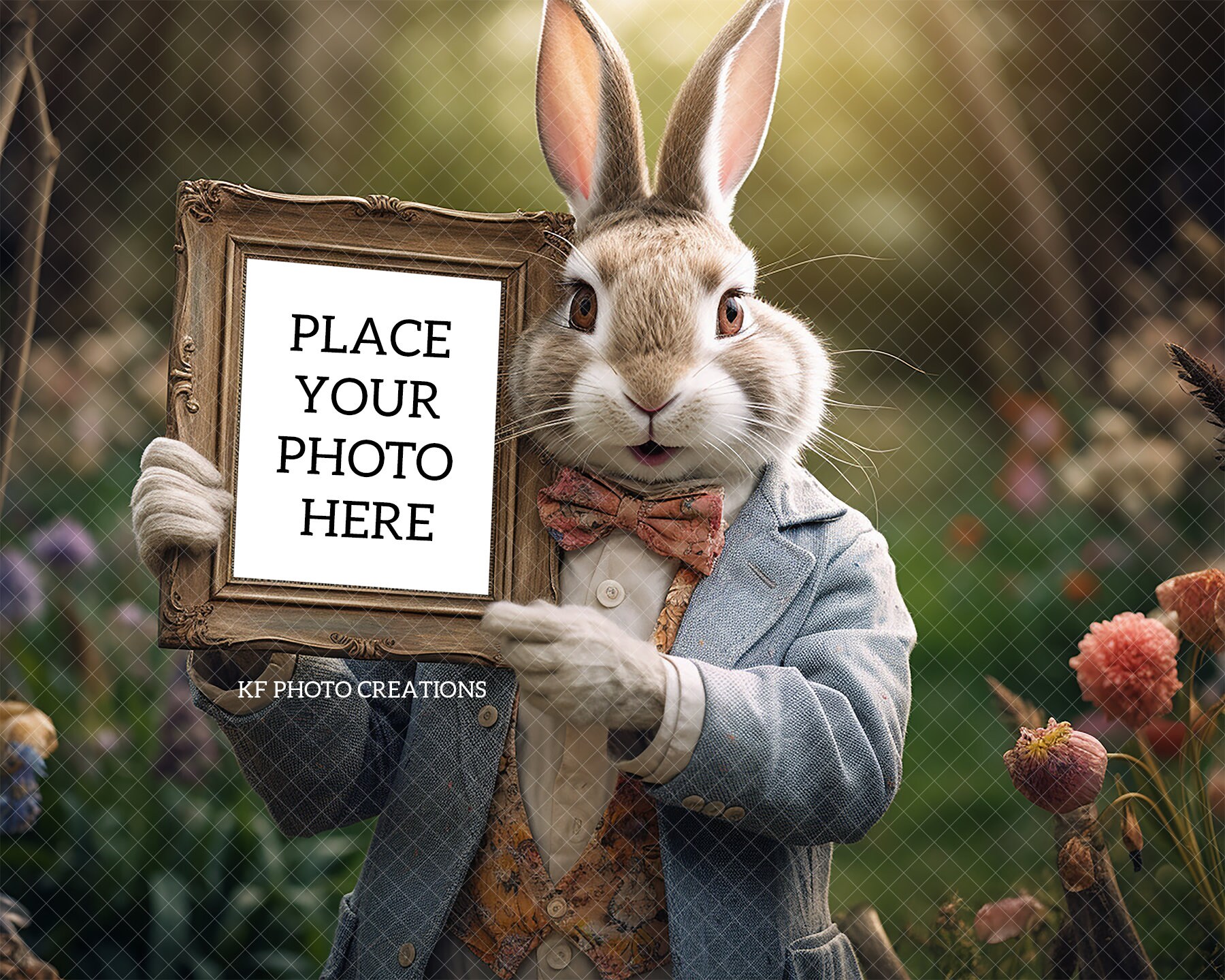 Toile de fond d'anniversaire sur le thème bohème pour la photographie,lapin de Pâques,fleur rose