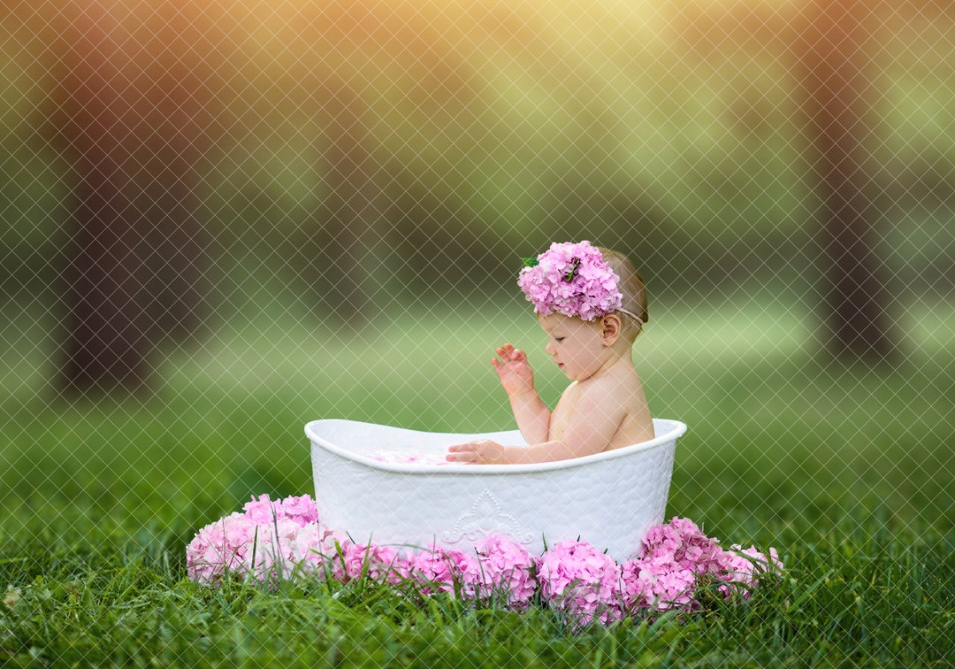Flower Milk Bath Digital Background pack of 2 - Etsy