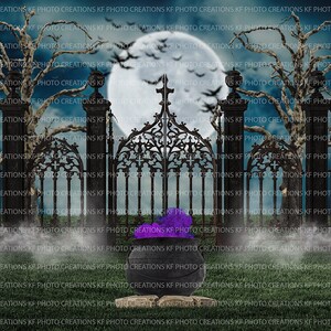 Digitale achtergrond Spooky Witch Cauldron, Digitale achtergrond Spooky Witch Cauldron