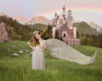 Unicorn Castle Digital Backdrop (2 Pack), Unicorn Castle Digital Background (2 Pack)
