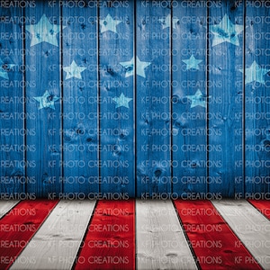 Simple American Flag Studio Digital Background (Pack of 2 - Horizontal and Vertical)