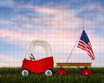 Fourth of July Cozy Coupe Digital Background