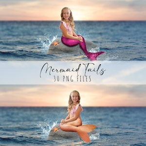 30 PNG Mermaid Tail Overlays