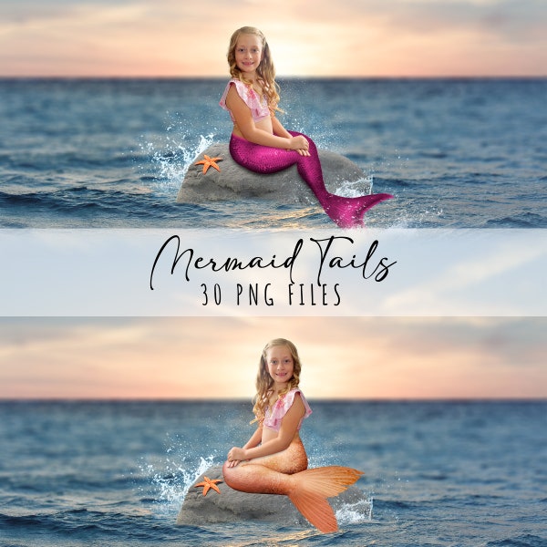 30 PNG Mermaid Tail Overlays