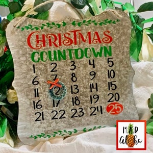 Christmas Countdown-Magnetic Galvanized Sign-Christmas Decoration-Holiday Decor