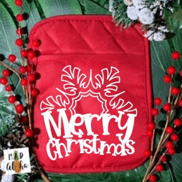 Merry Christmas-Snowflake-Pot Holder/Gift Set